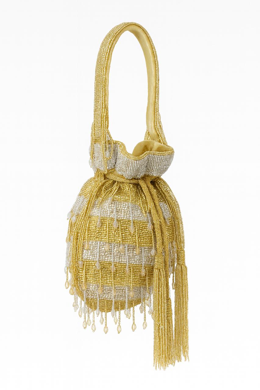 Golden And Silver Gleam Potli