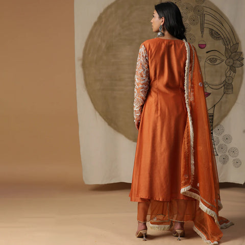 Burnt Orange Angrakha Set