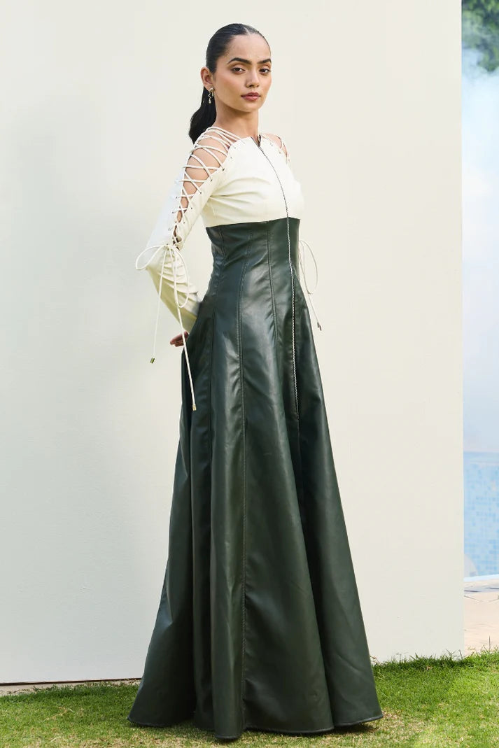 Sculpt Lace-Up Gown