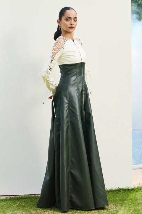 Sculpt Lace-Up Gown