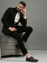 High Neck Black Tuxedo Set