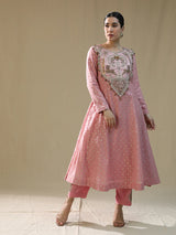 Baby Pink Kastoori Self Suit Set