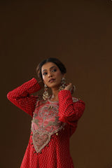Red Kastoori Sakhi Prem Suit Set