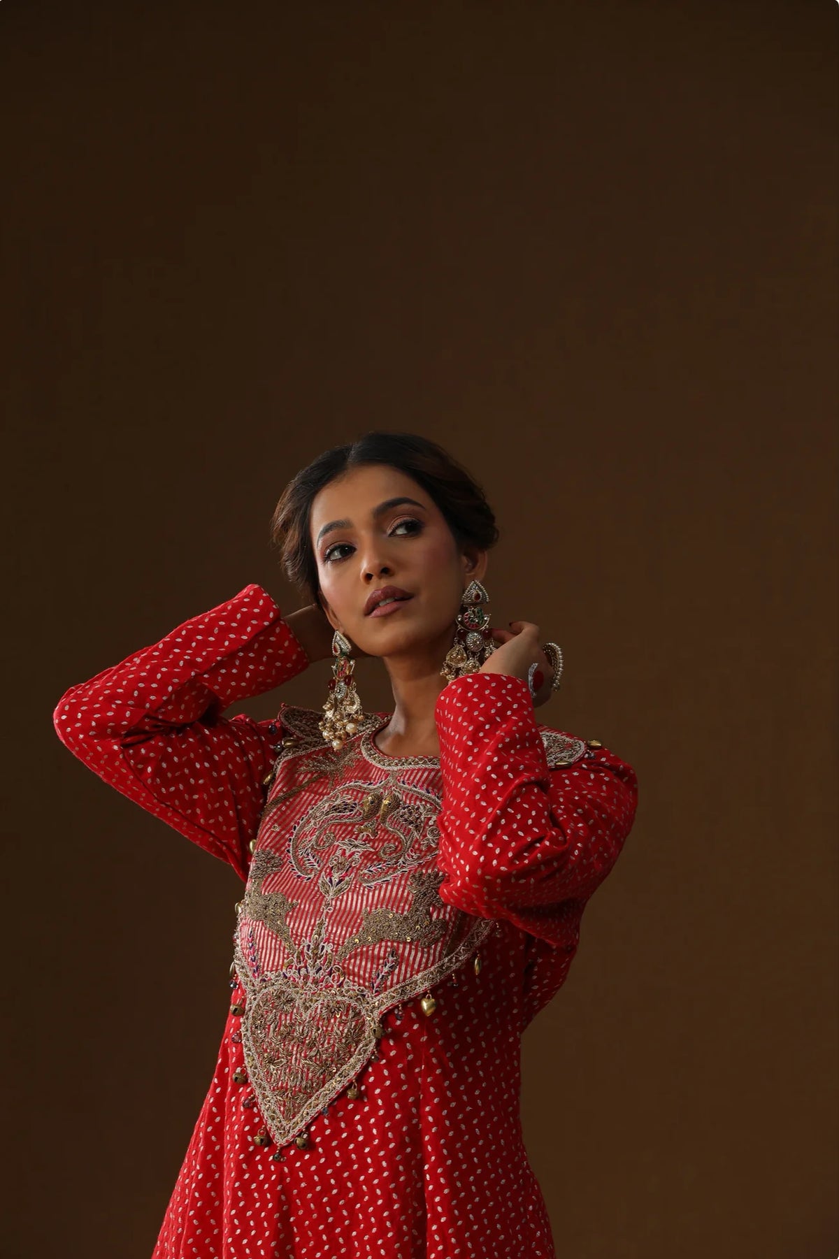 Red Kastoori Sakhi Prem Suit Set