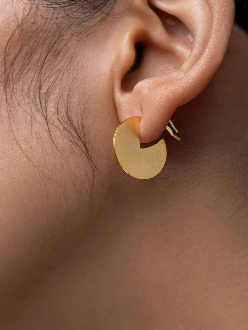 Golden Crescent Earrings