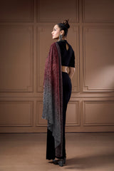 Cocktail Moonlight Shimmer Drape With Crop Top And Drape Skirt