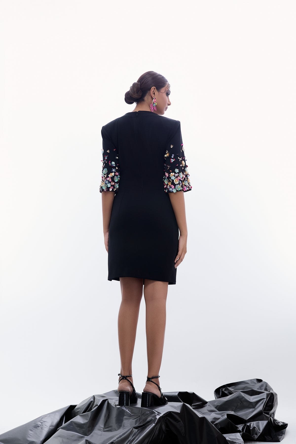 Multicolor Quirky Sleeved Dress