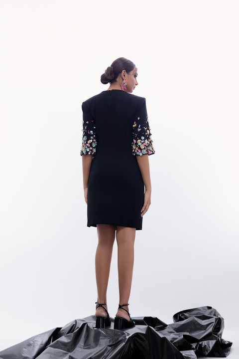 Multicolor Quirky Sleeved Dress