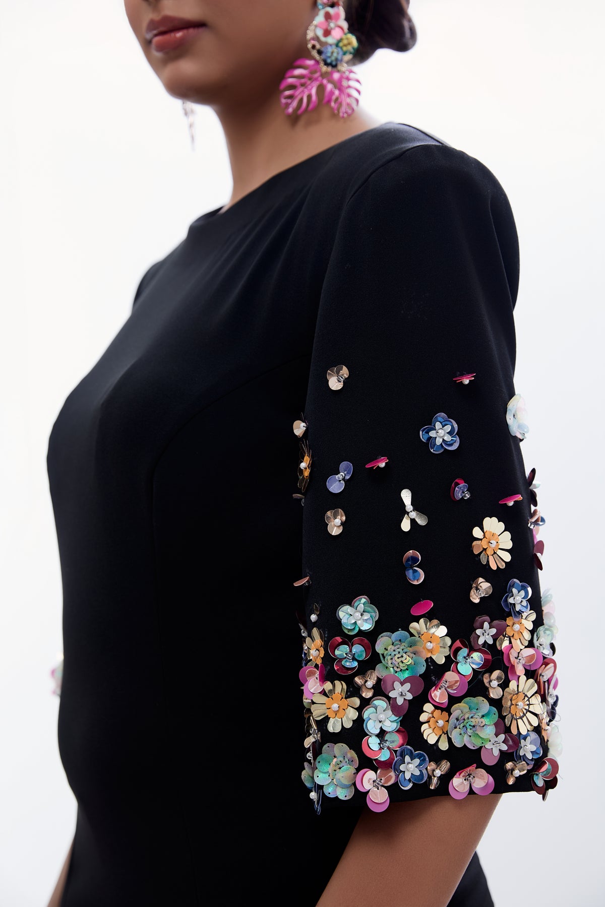 Multicolor Quirky Sleeved Dress