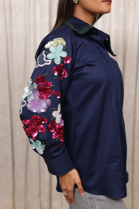 Dark Blue Cotton Shirt