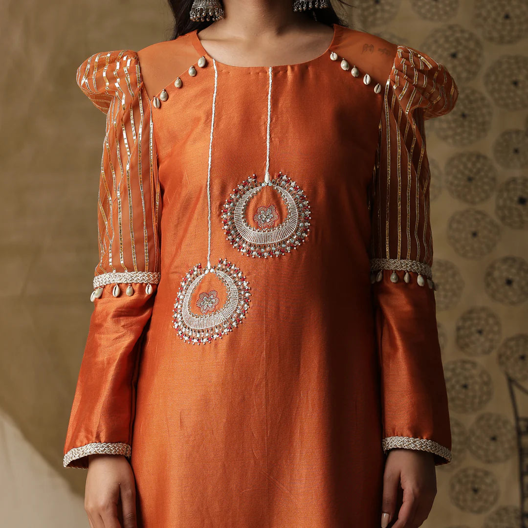 Burnt Orange Bali Suit