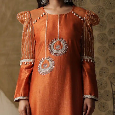 Burnt Orange Bali Suit