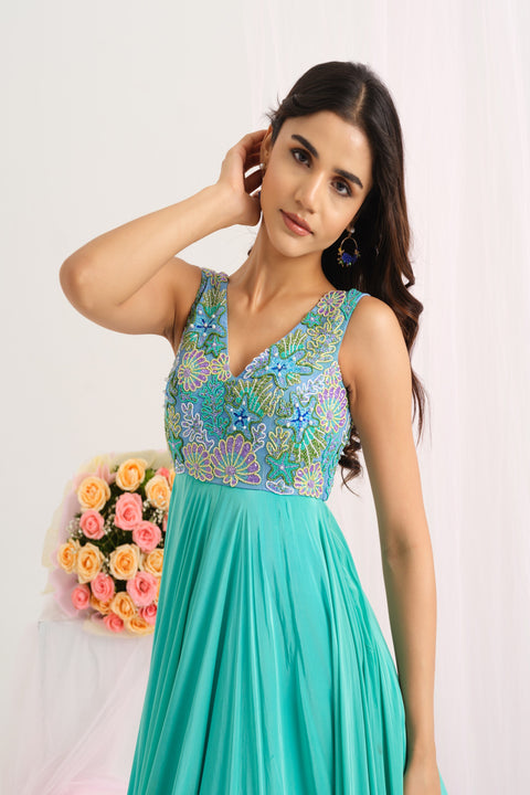 Turquoise Ocean Elegance Gown