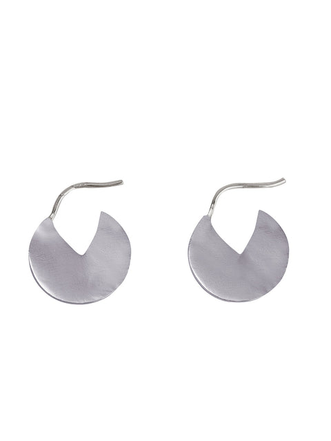 Silver Crescent Earrings