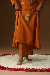 Golden Stroke Orange Suit Set