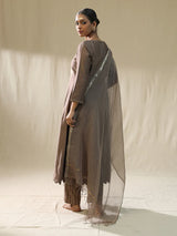 Mocha Brushstroke Suit Set
