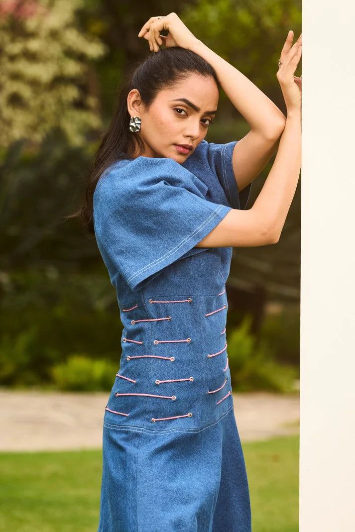 Mirage Lace-Up Dress