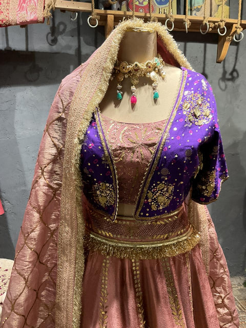 Dusty Rose & Brown Lehenga