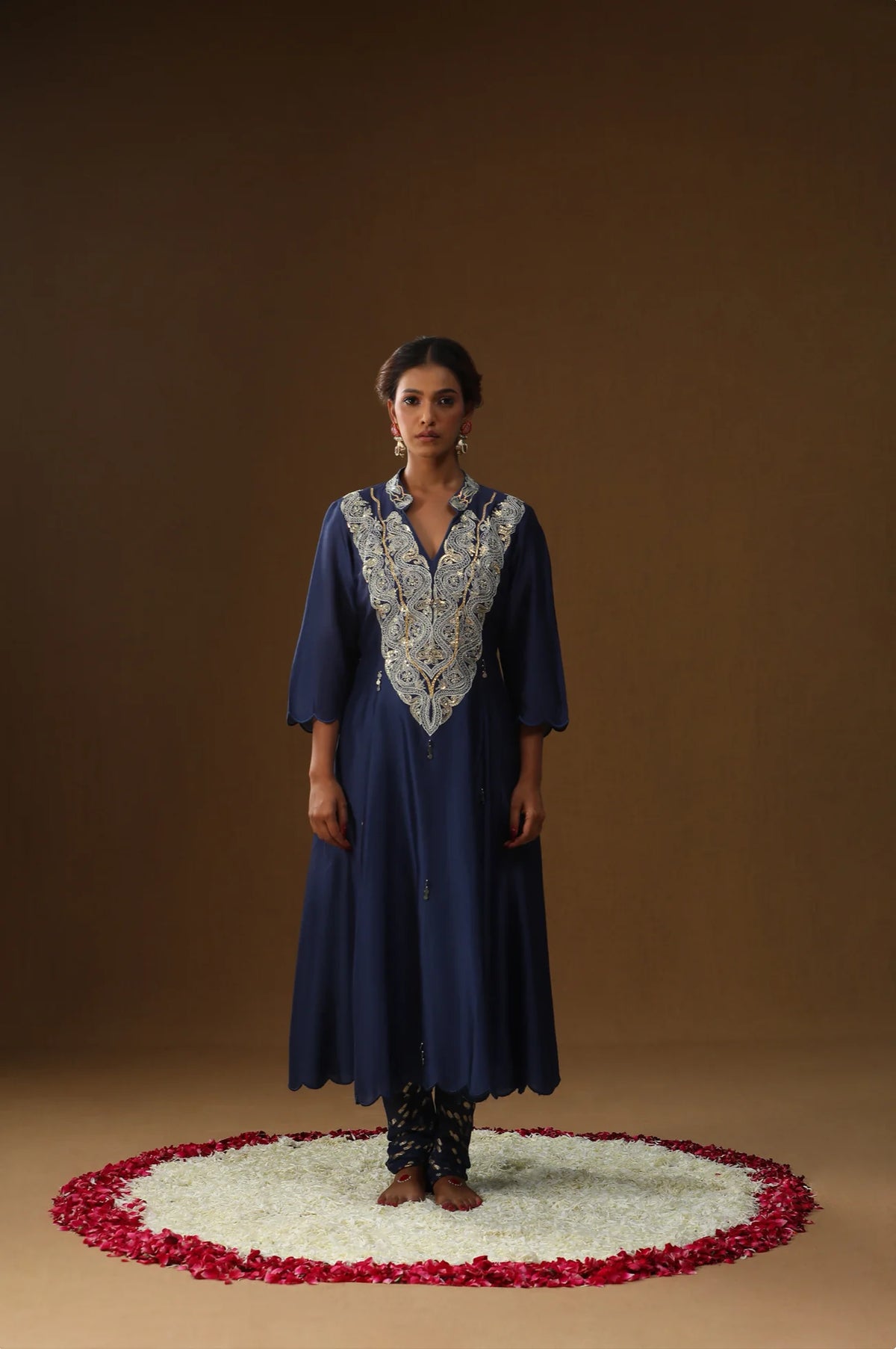 Royal Blue Shringar Ras Suit Set