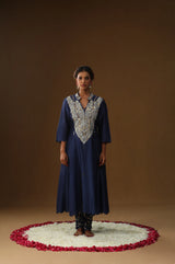 Royal Blue Shringar Ras Suit Set