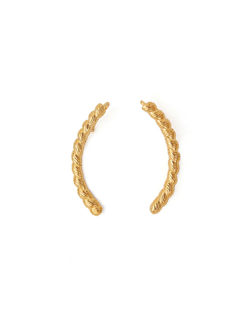 Golden Leaf Tendril Ear Cuff