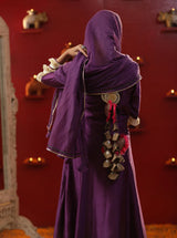 Purple Shringaar A Line Suit Set