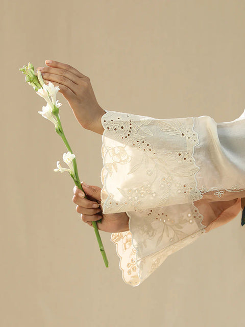 Ivory Handpainted Kurta Suit Set