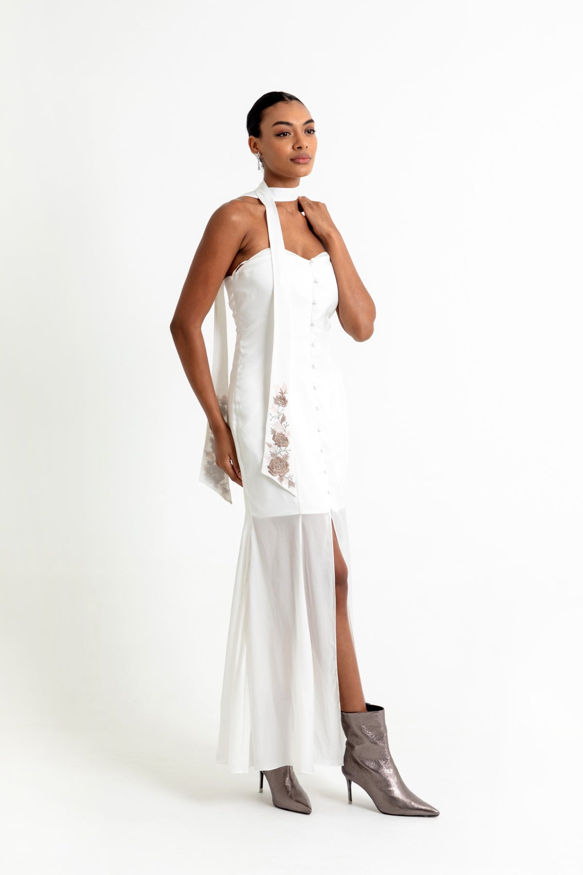 Strapless Sweetheart Shirt Dress