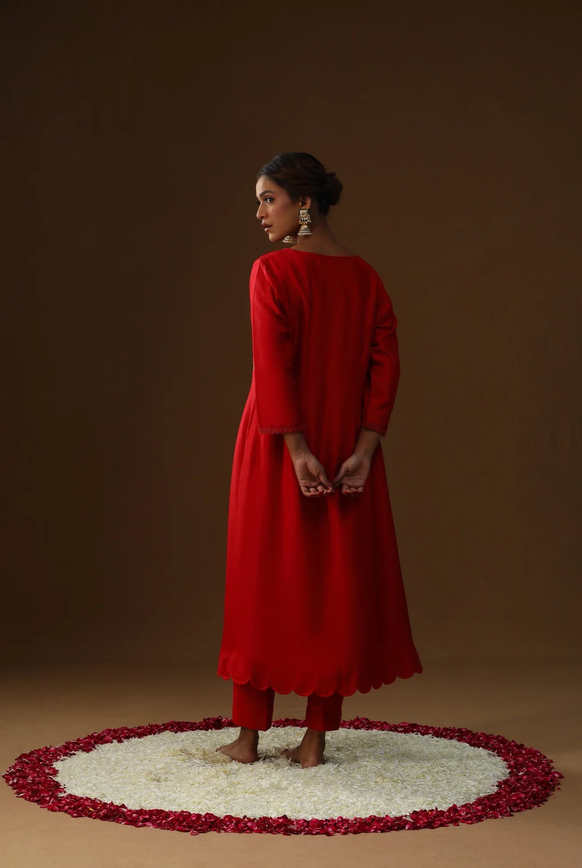 Rooh Gulabi Handpainted Suit Set