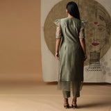 Dusty Green Handpainted Suit Set