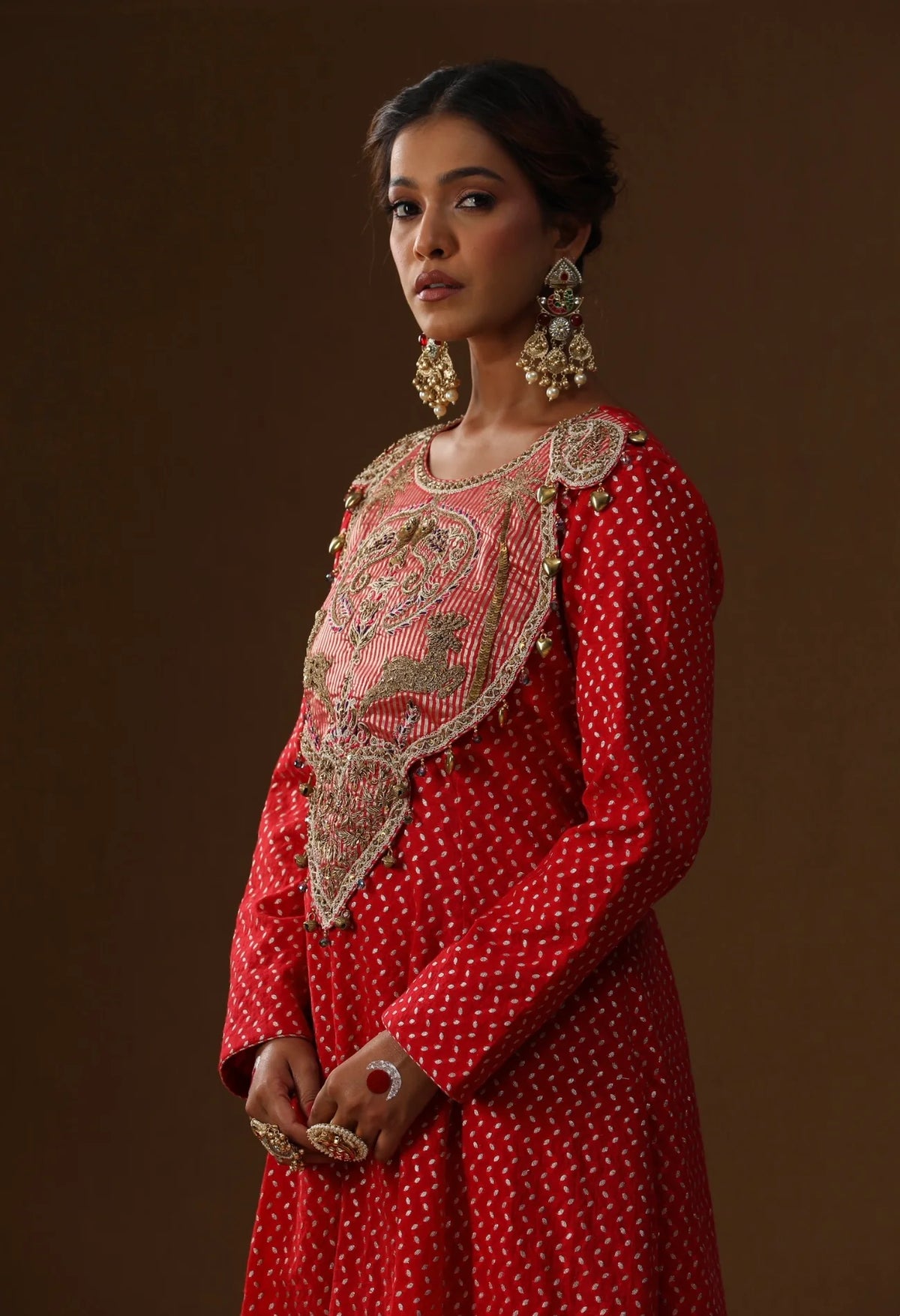 Red Kastoori Sakhi Prem Suit Set