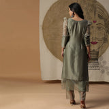 Olive Green Palki Suit Set