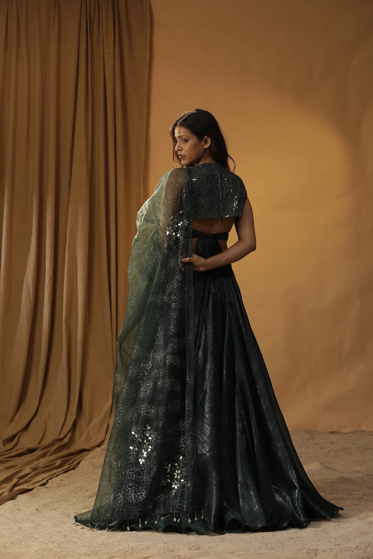 Green Organza Legenga Set