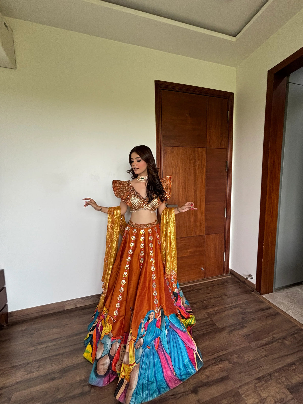 Vanshika Gaba In Modern Baraat Lehnga