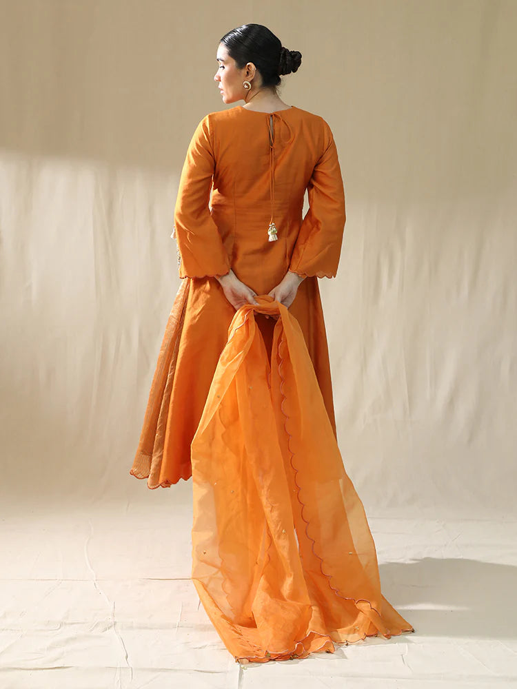 Orange A Line Suit Set