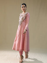 Baby Pink Kastoori Self Suit Set