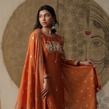 Burnt Orange Palki Suit Set