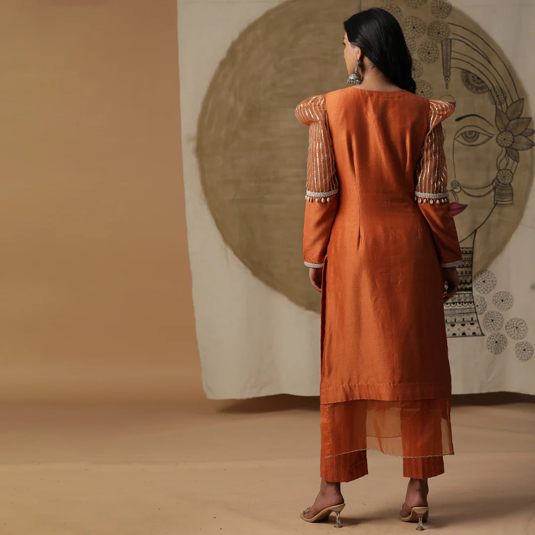 Burnt Orange Bali Suit