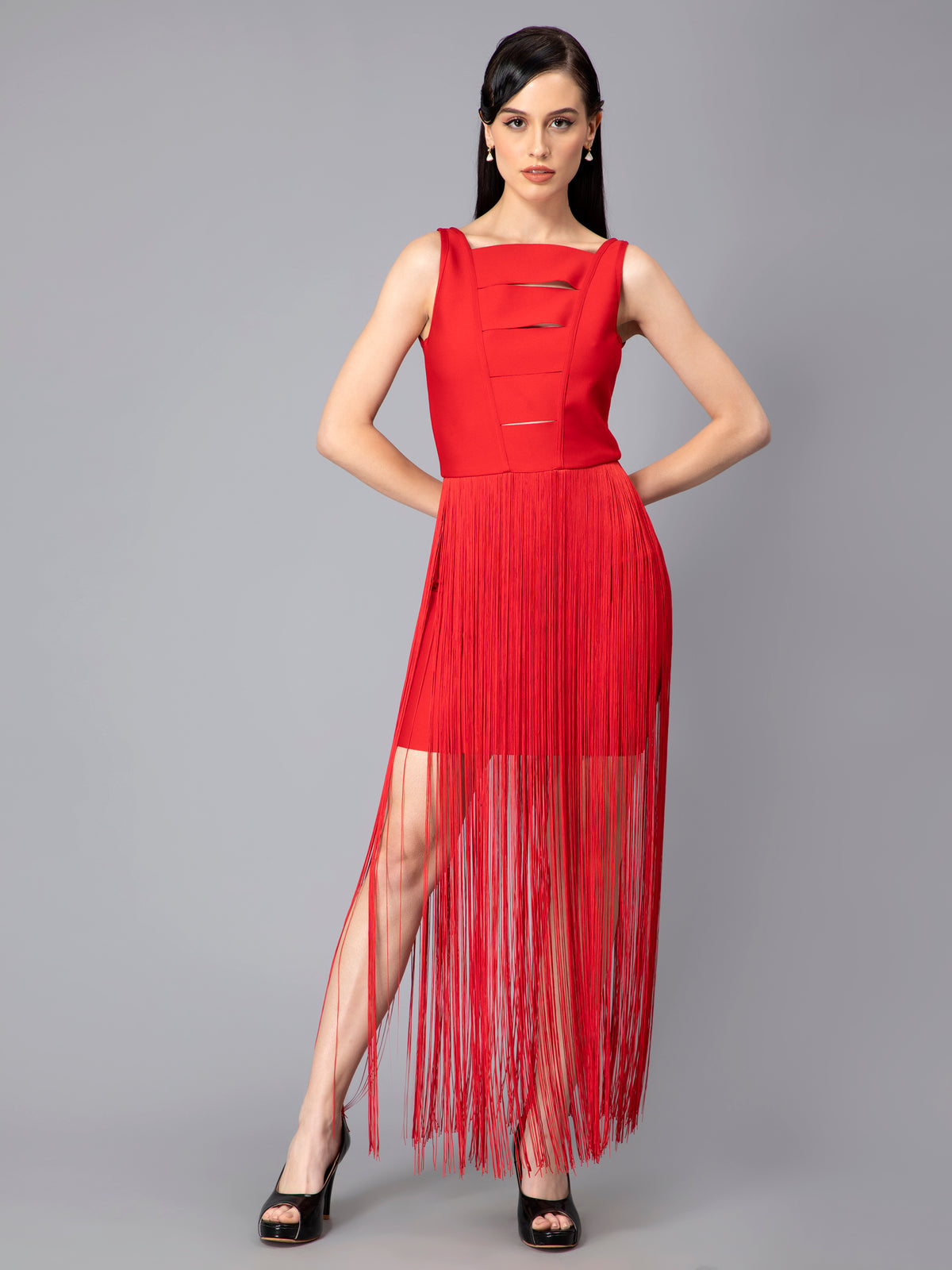 Red Fringe Dress