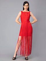 Red Fringe Dress