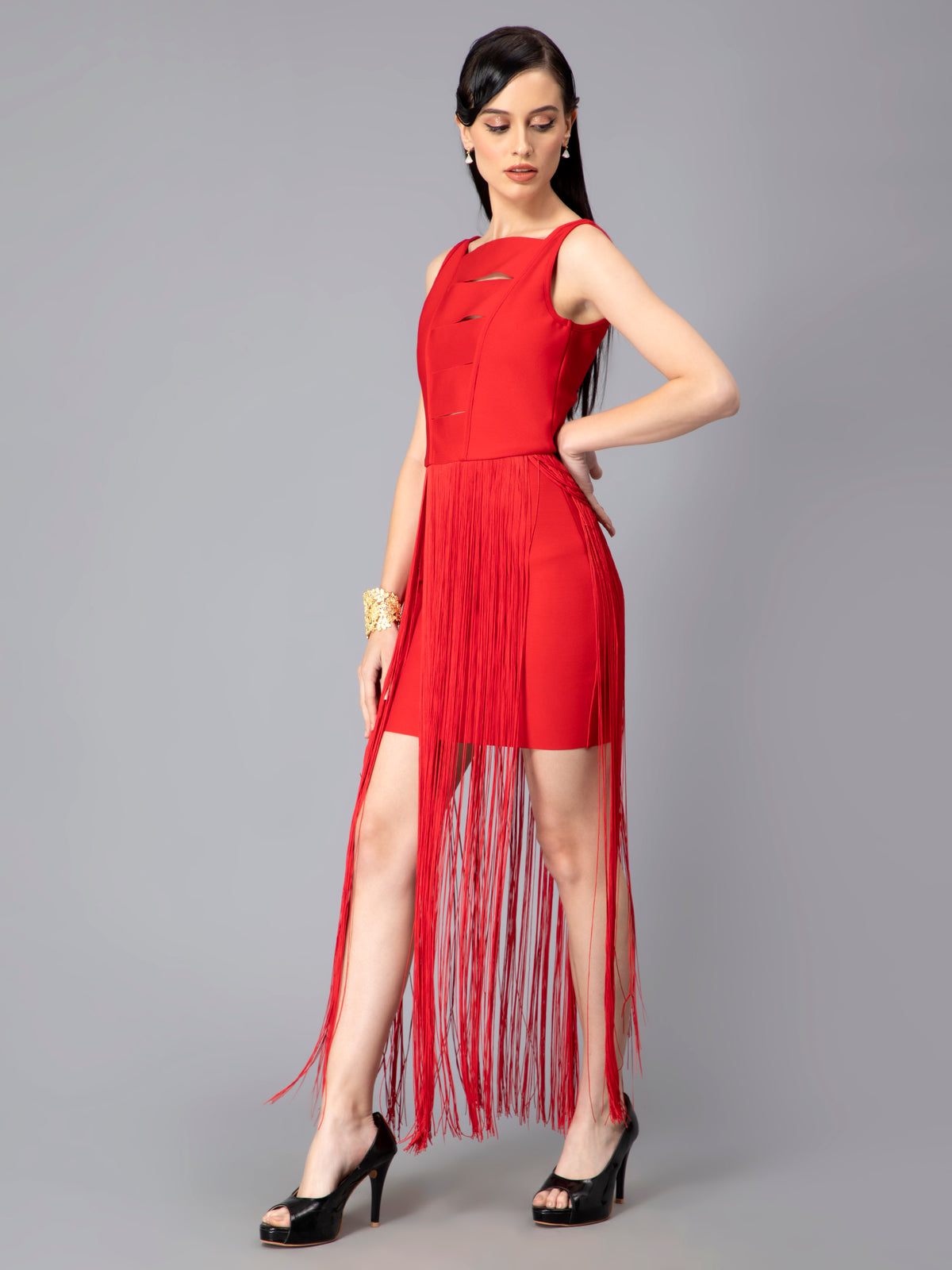 Red Fringe Dress
