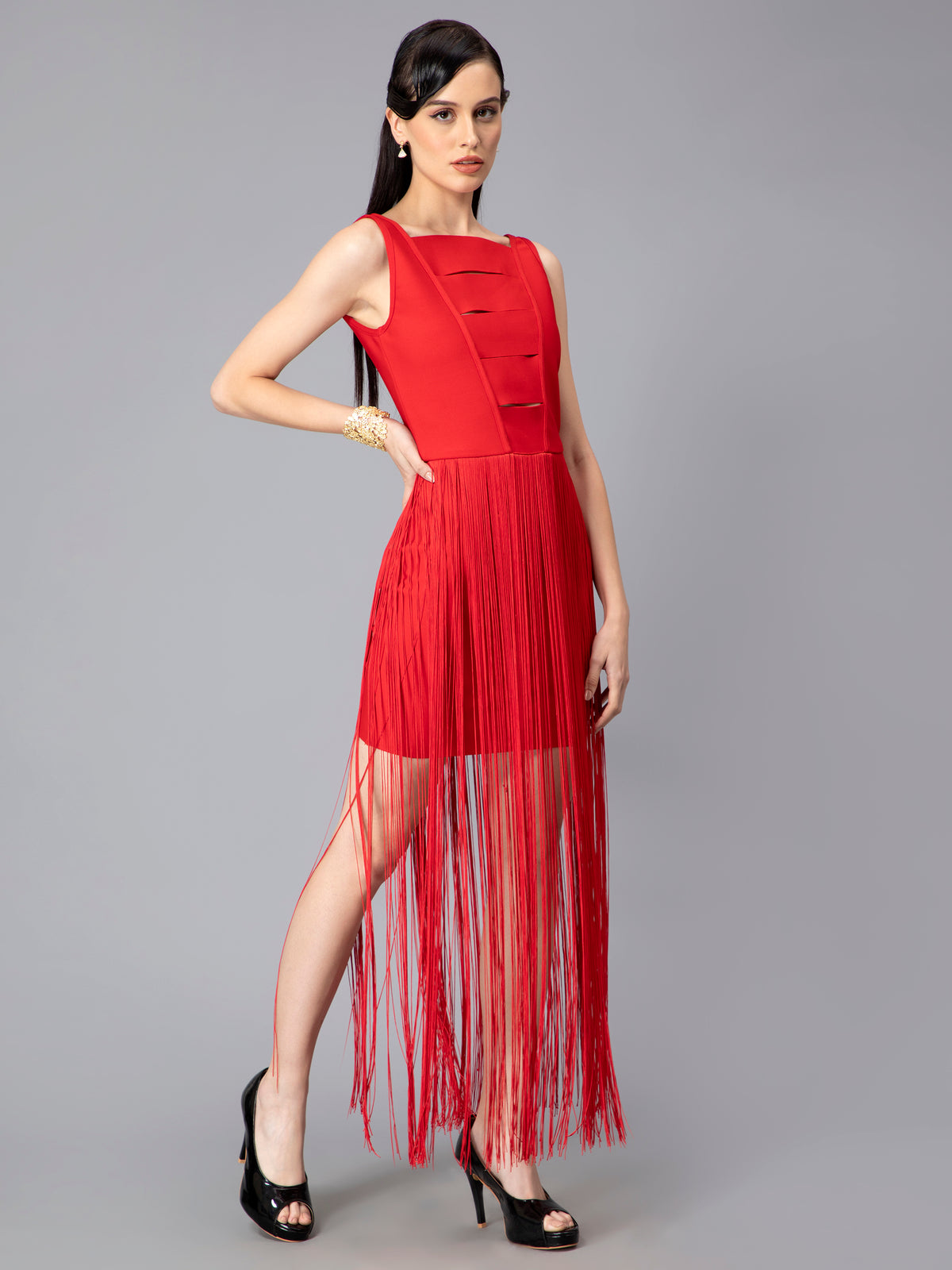 Red Fringe Dress