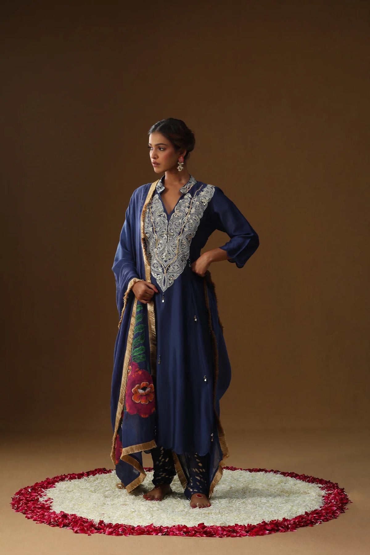 Royal Blue Shringar Ras Suit Set