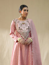 Baby Pink Kastoori Self Suit Set