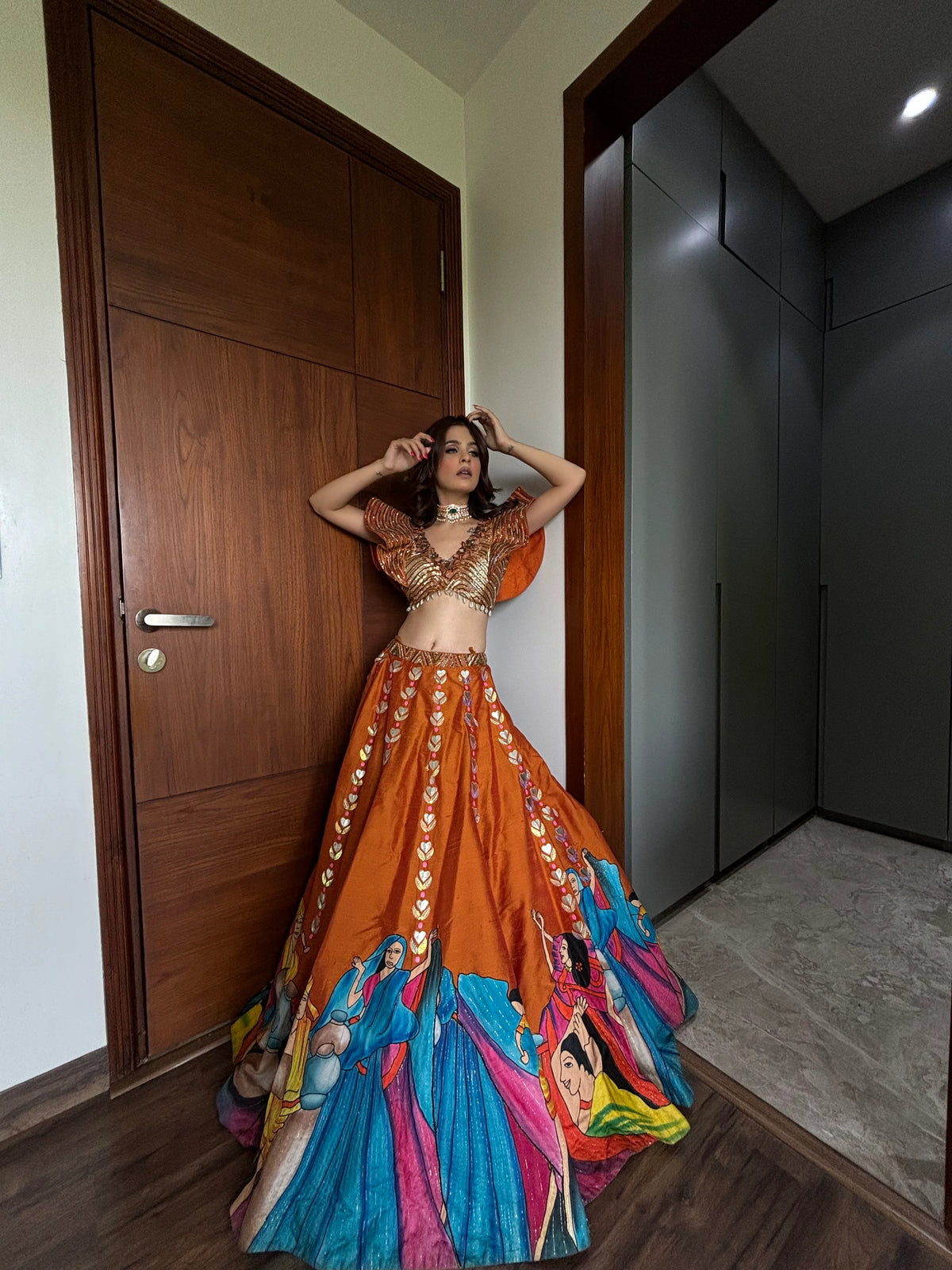 Vanshika Gaba In Modern Baraat Lehnga