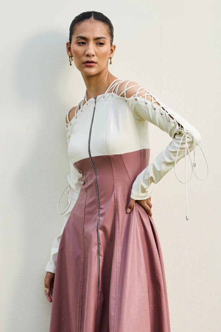 Sculpt Lace-Up Gown