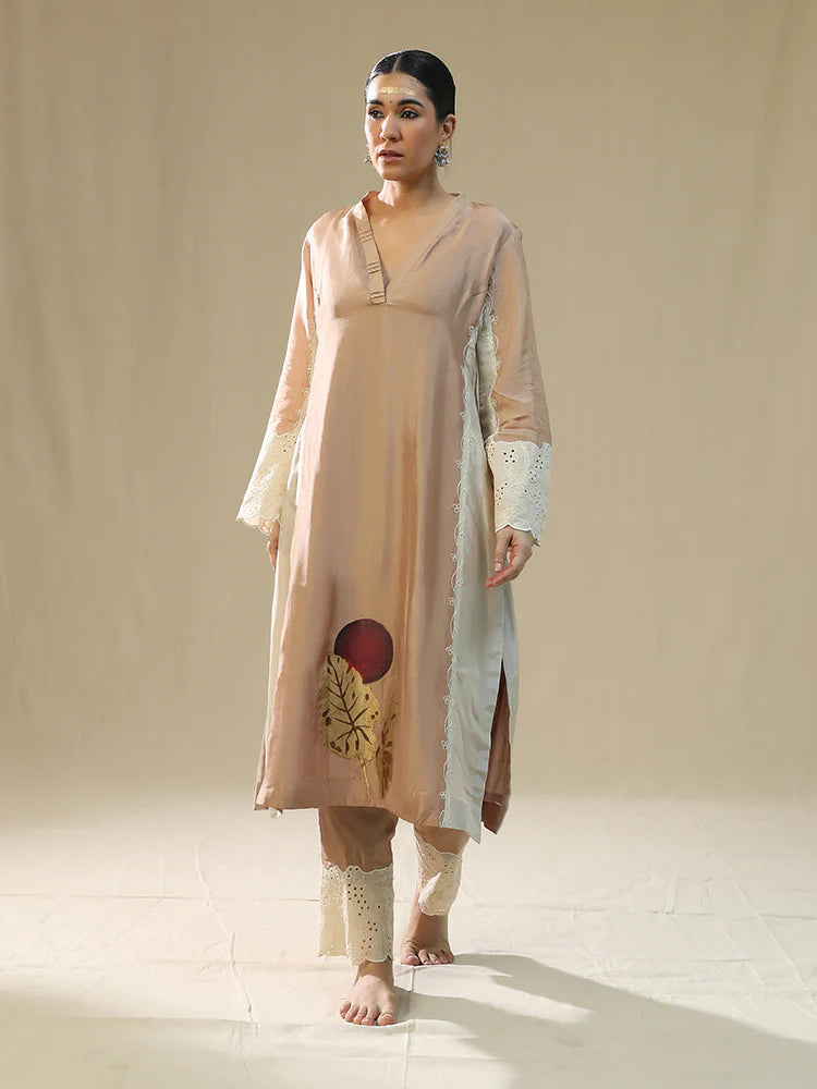 Rose Gold Handpainted Suit Set