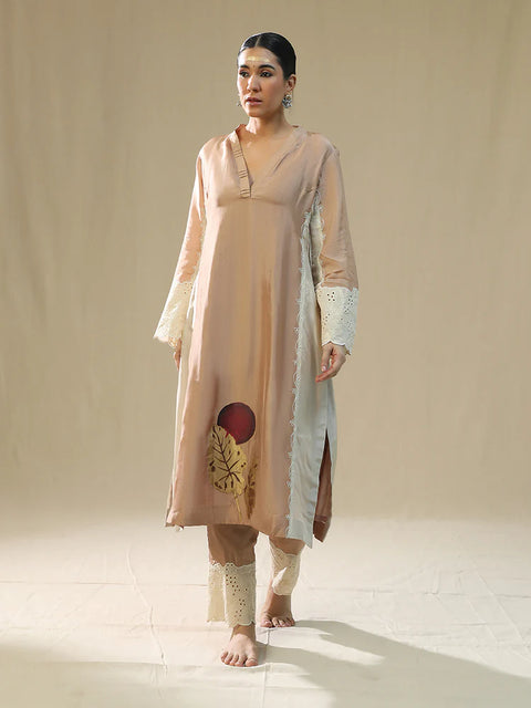 Rose Gold Handpainted Suit Set