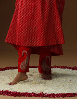 Red Kastoori Sakhi Prem Suit Set