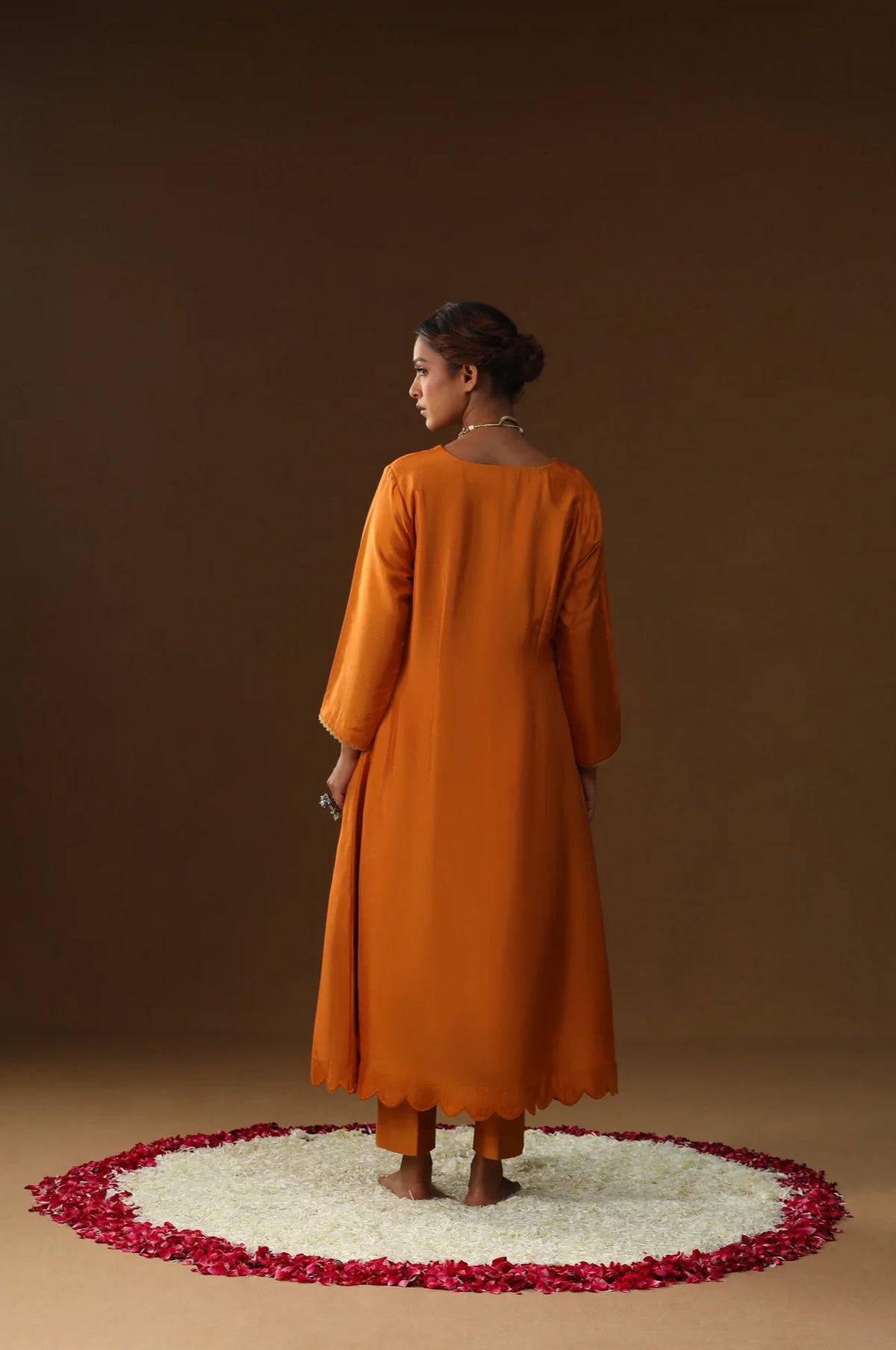 Golden Stroke Orange Suit Set
